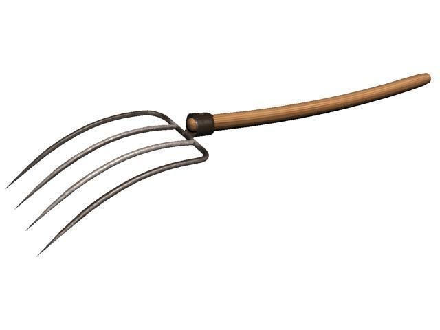 hayfork garden fork Low-poly 3D model_24