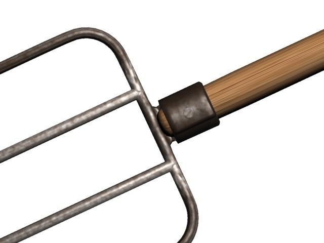 hayfork garden fork Low-poly 3D model_17