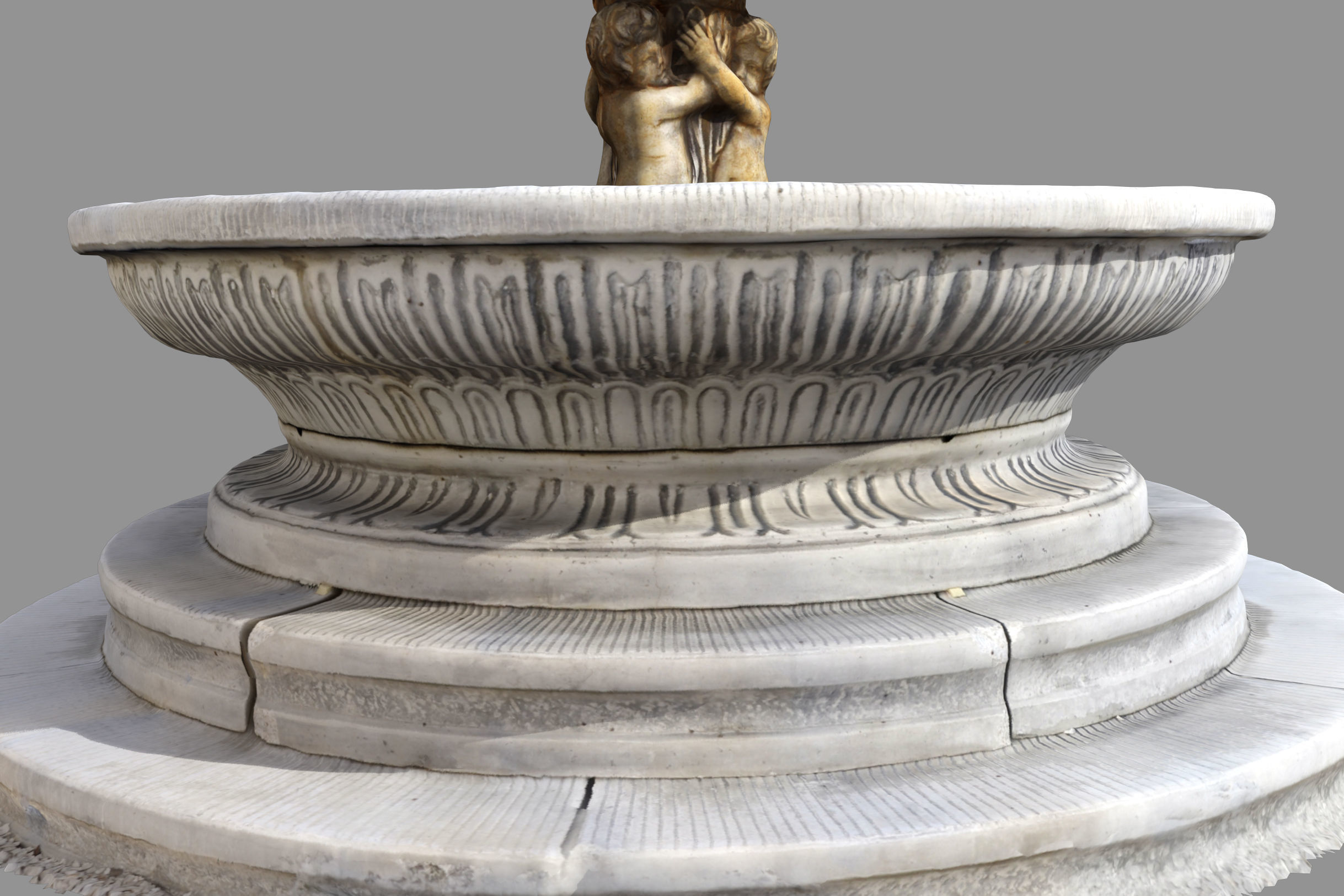 ancient old Italian fountain Low-poly 3D model_2