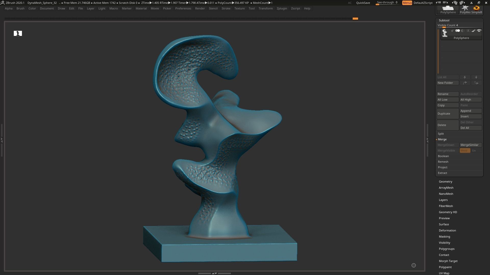 Modern Abstract Decorative sculpture 3d print model 3D print model_4