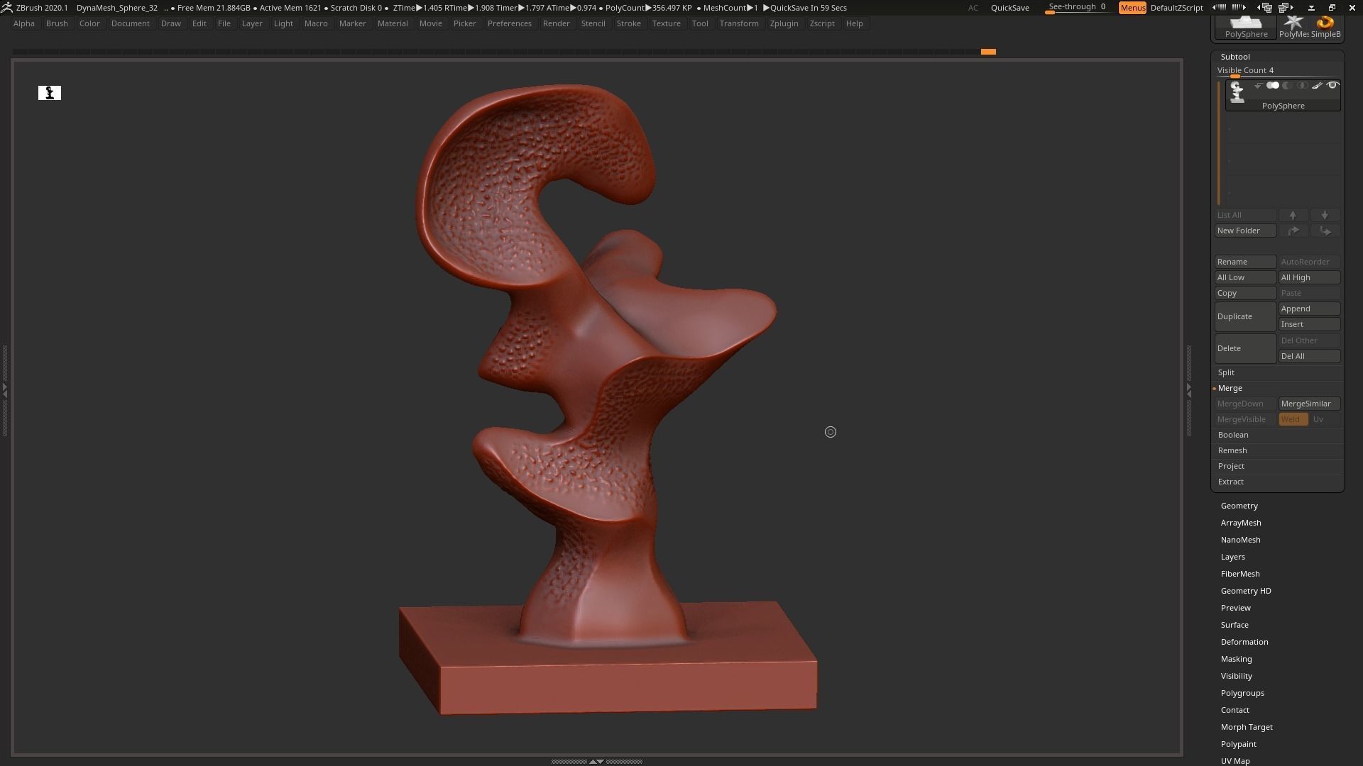 Modern Abstract Decorative sculpture 3d print model 3D print model_2