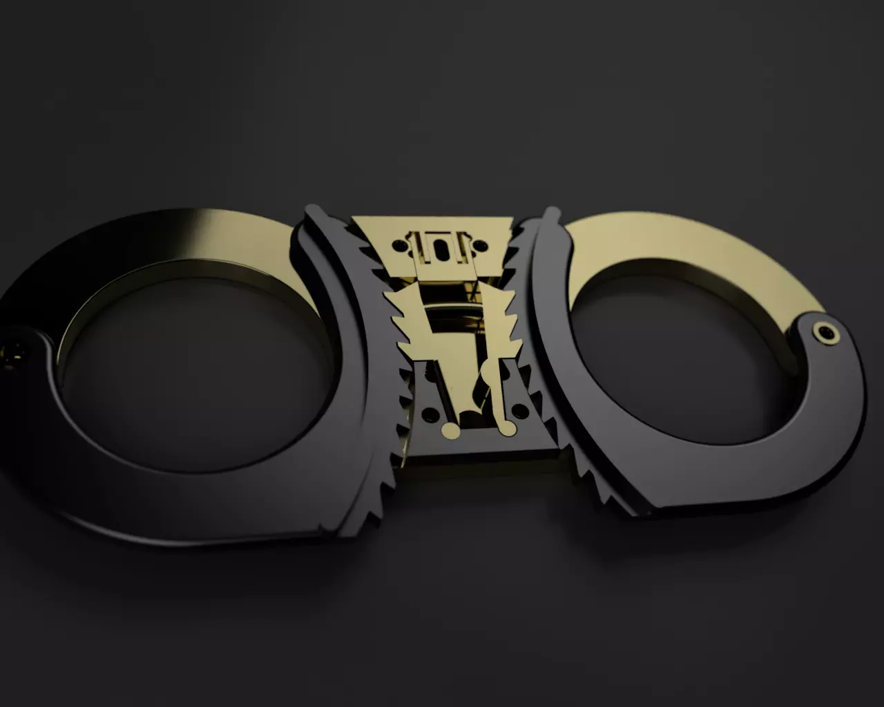 Fixed Handcuffs 3D print model_0