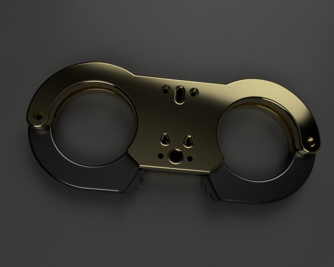 Fixed Handcuffs 3D print model_1