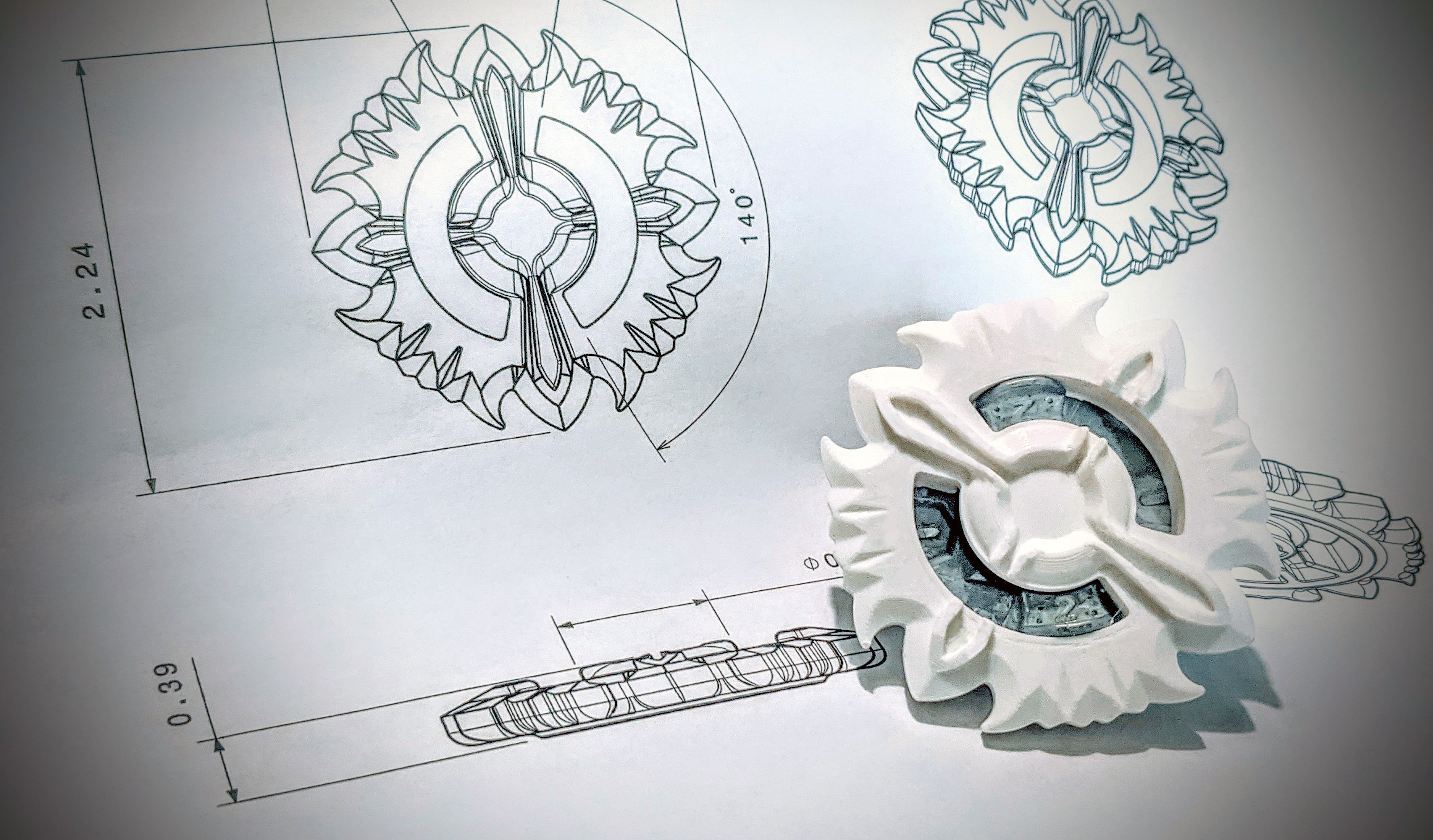 3D Printer Beyblade  - King Chaos 3D model_3