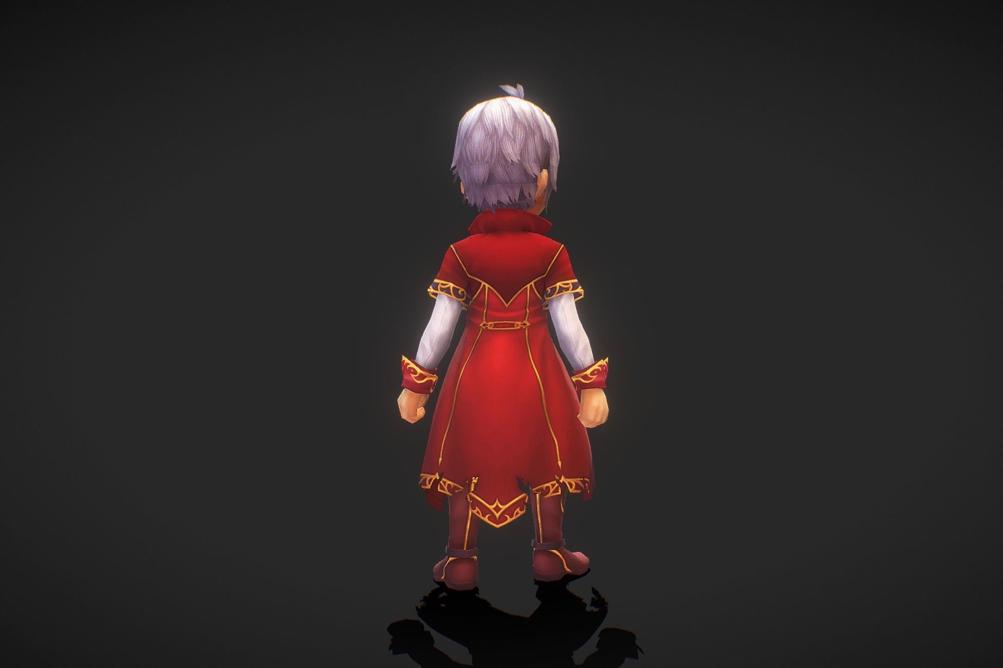 Fantasy RPG Prince Low-poly 3D model_3