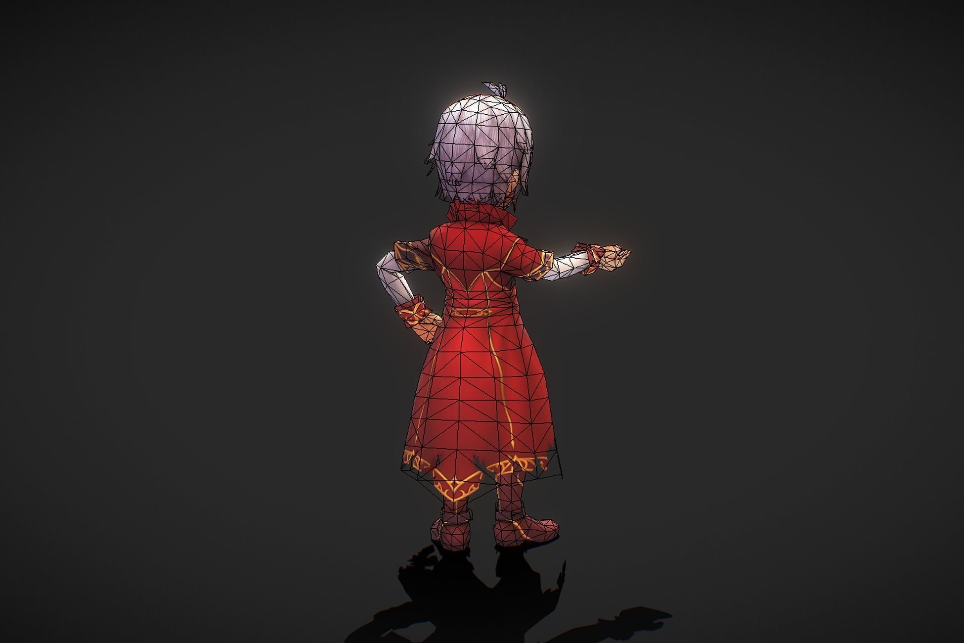 Fantasy RPG Prince Low-poly 3D model_8