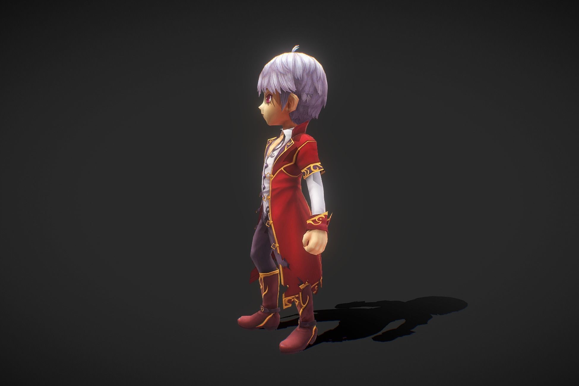 Fantasy RPG Prince Low-poly 3D model_1