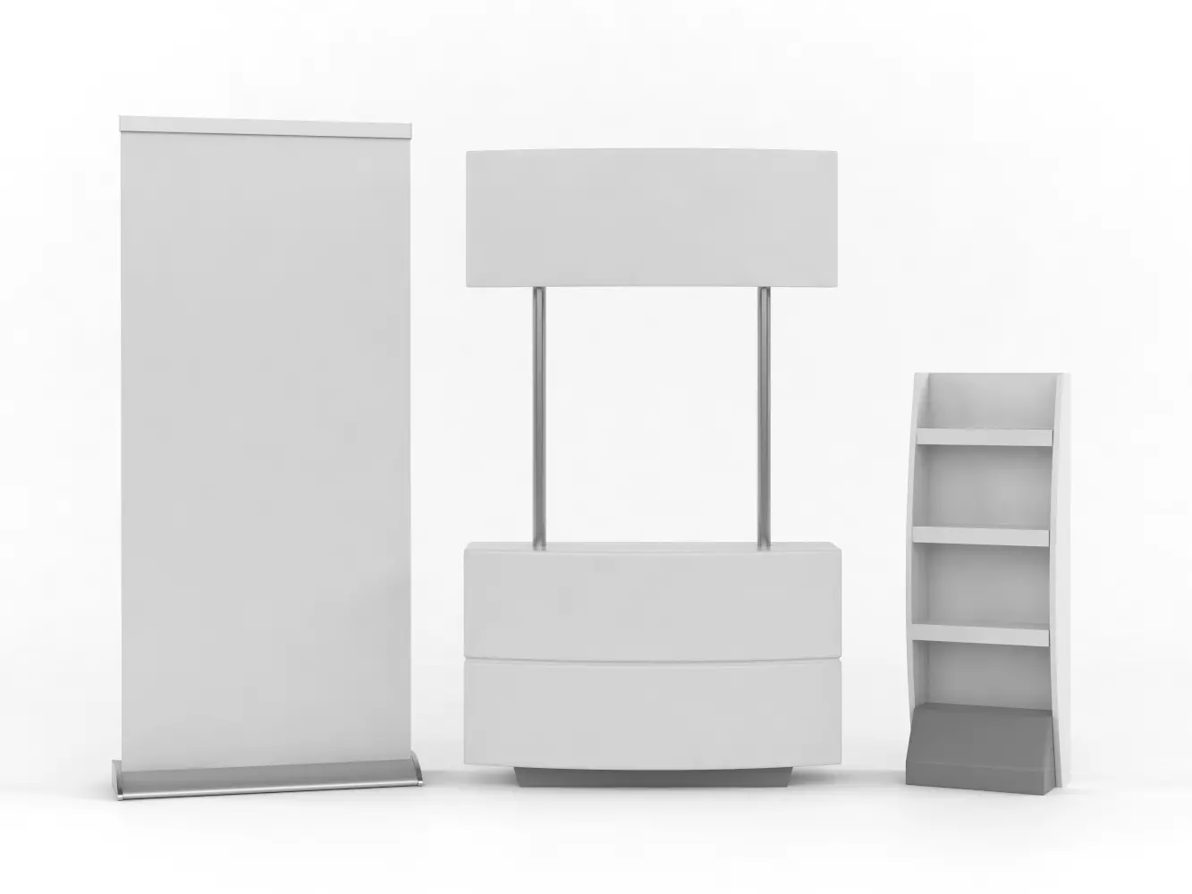 Portable Kiosk 3D model_0