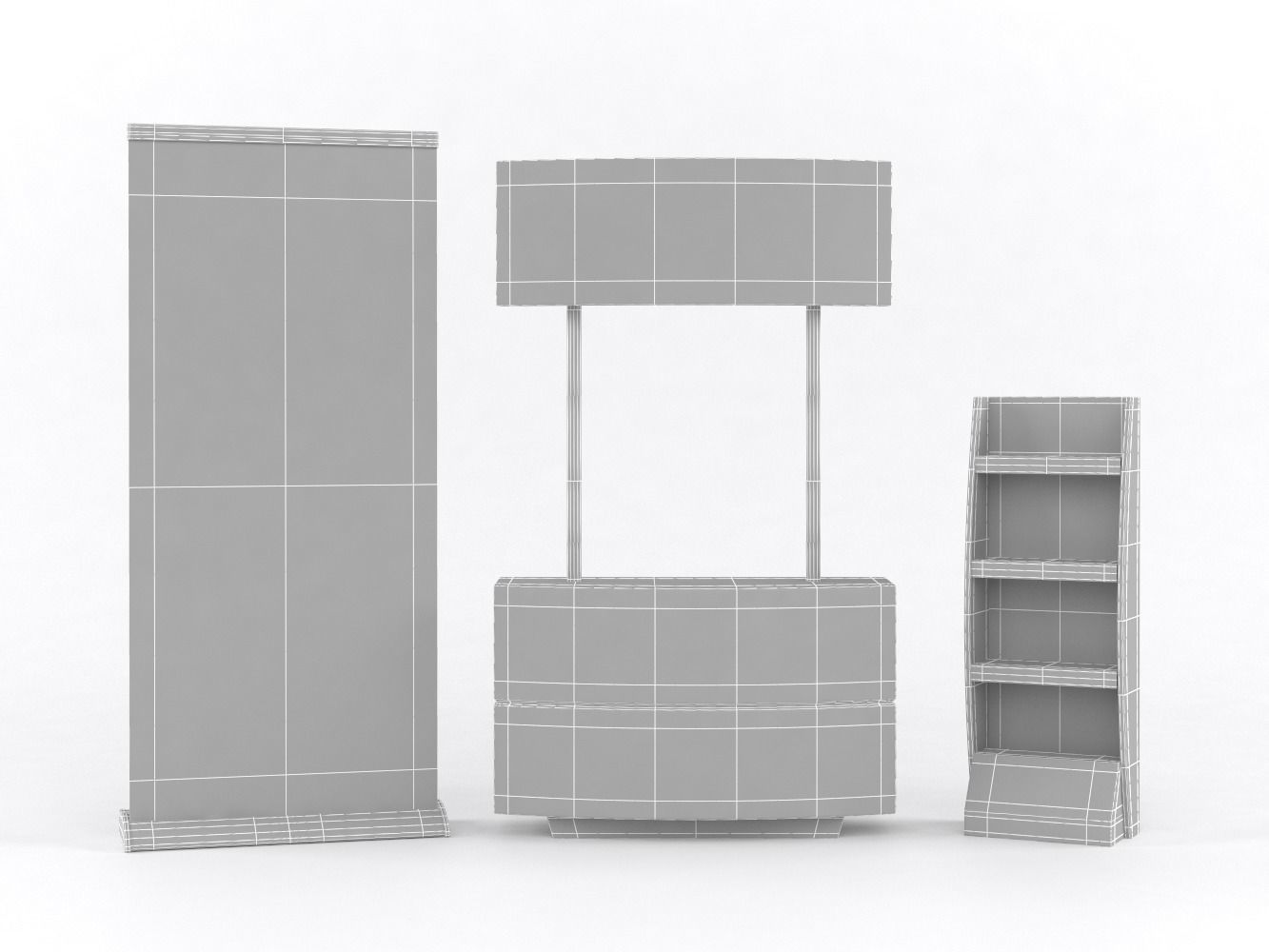 Portable Kiosk 3D model_7