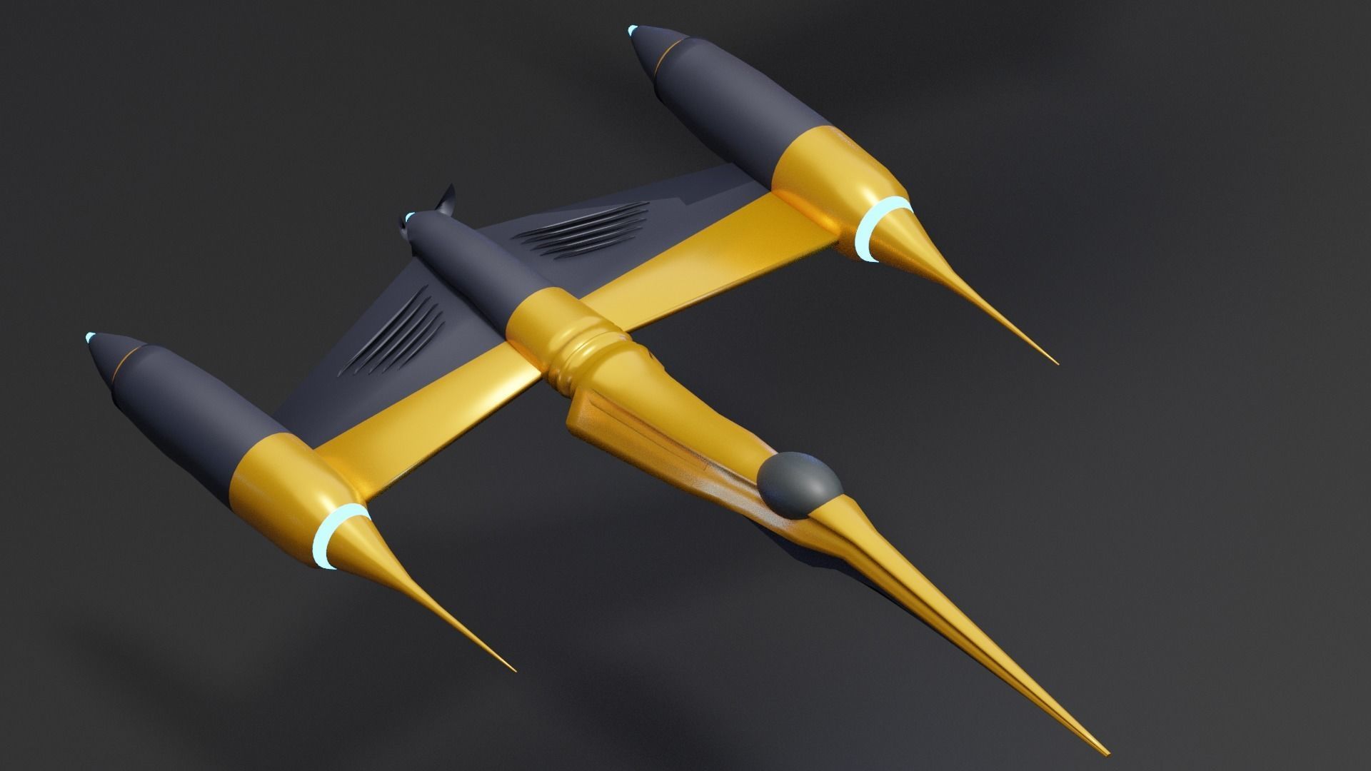 Space fighters I Spaceships I Spacecrafts Low-poly 3D model_1