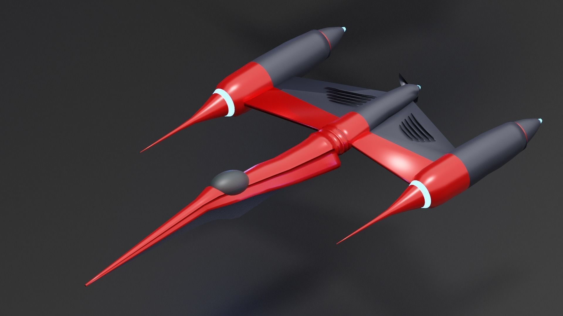 Space fighters I Spaceships I Spacecrafts Low-poly 3D model_9