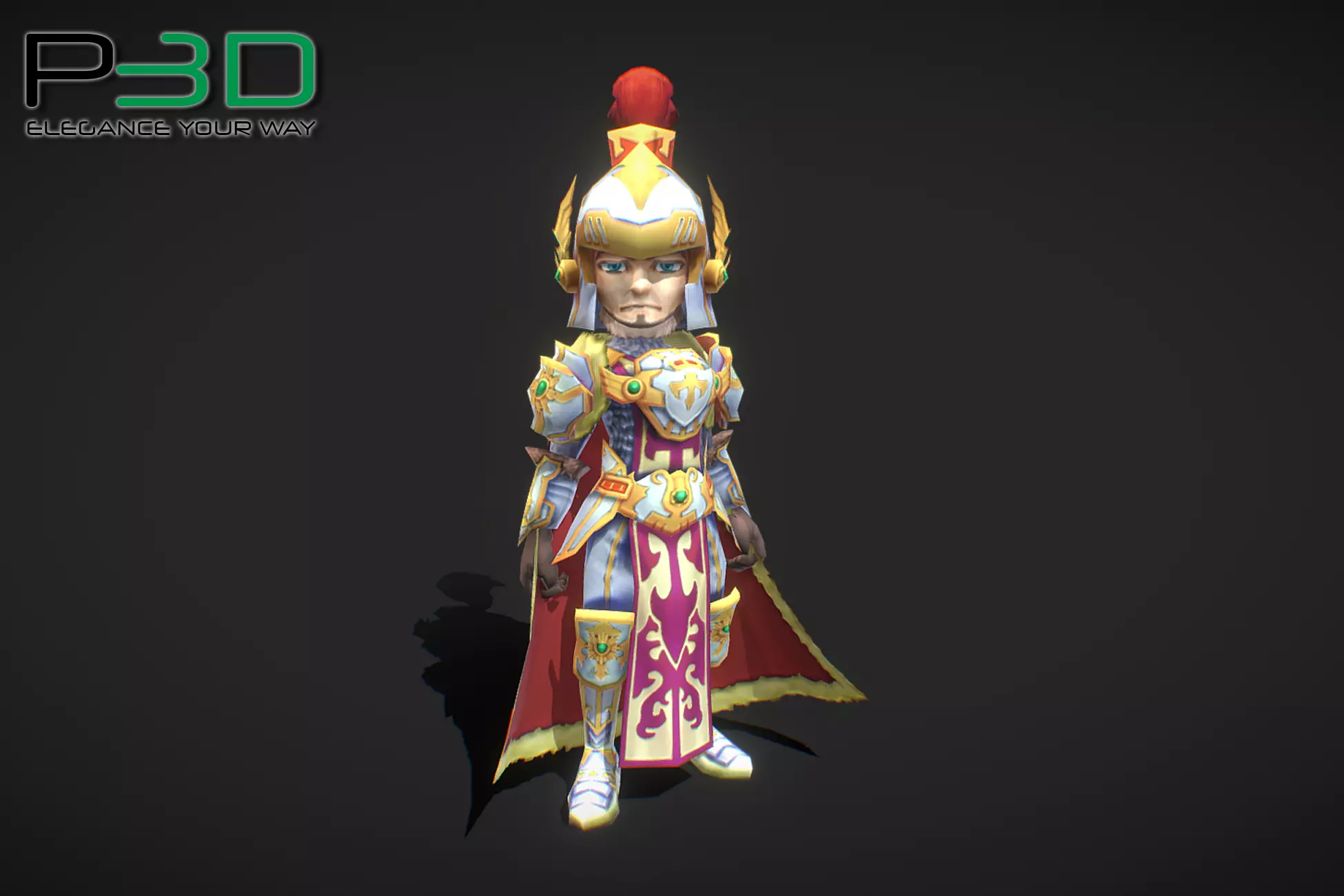 Fantasy RPG Royal Guard Low-poly 3D model
