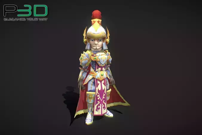 Fantasy RPG Royal Guard Low-poly 3D model