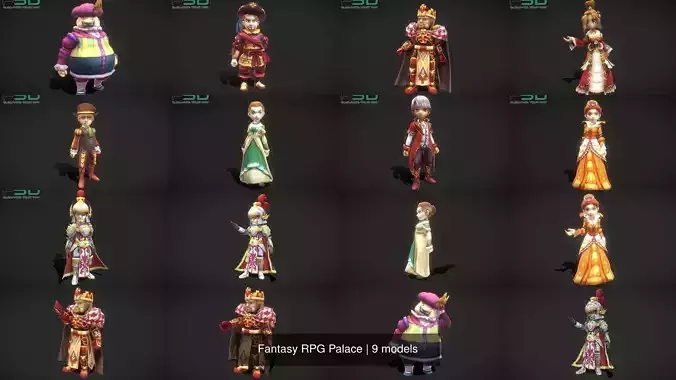 Fantasy RPG Palace 3D Model Collection