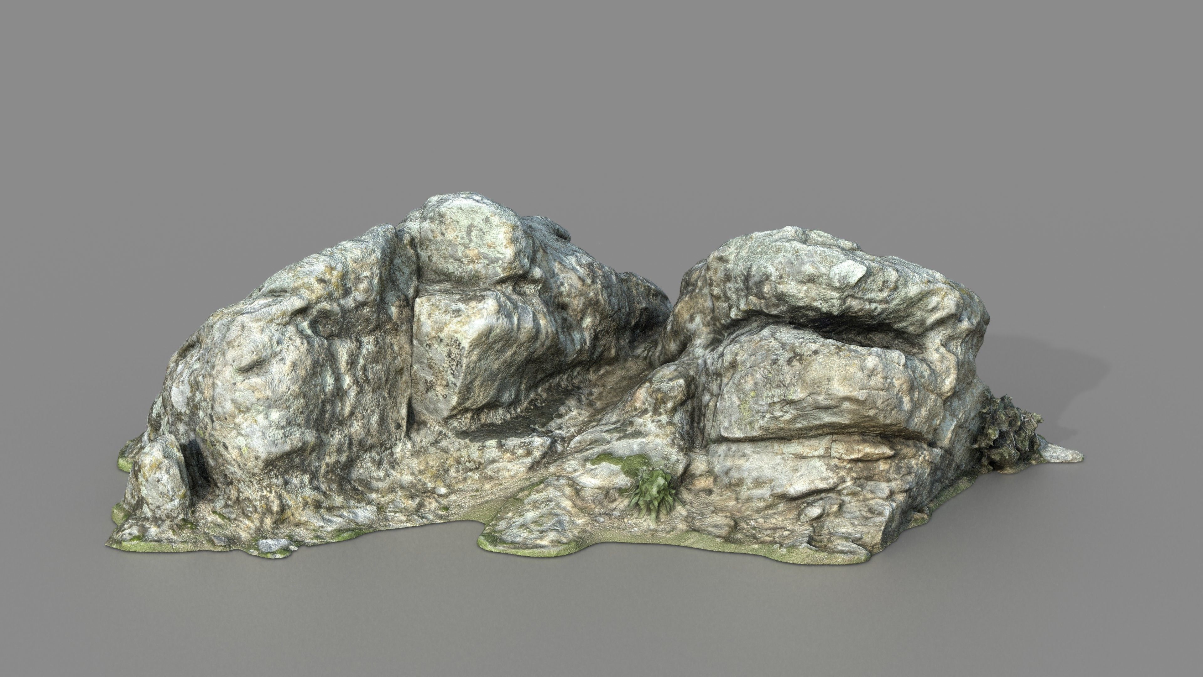 ROCK 33 Low-poly 3D model_3