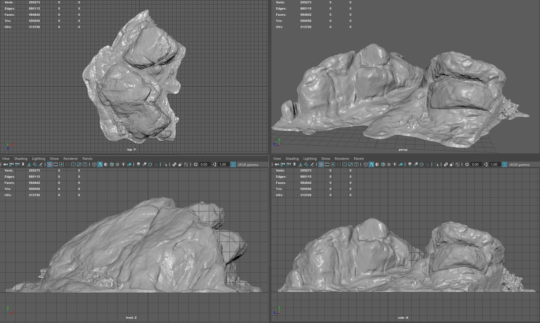 ROCK 33 Low-poly 3D model_8