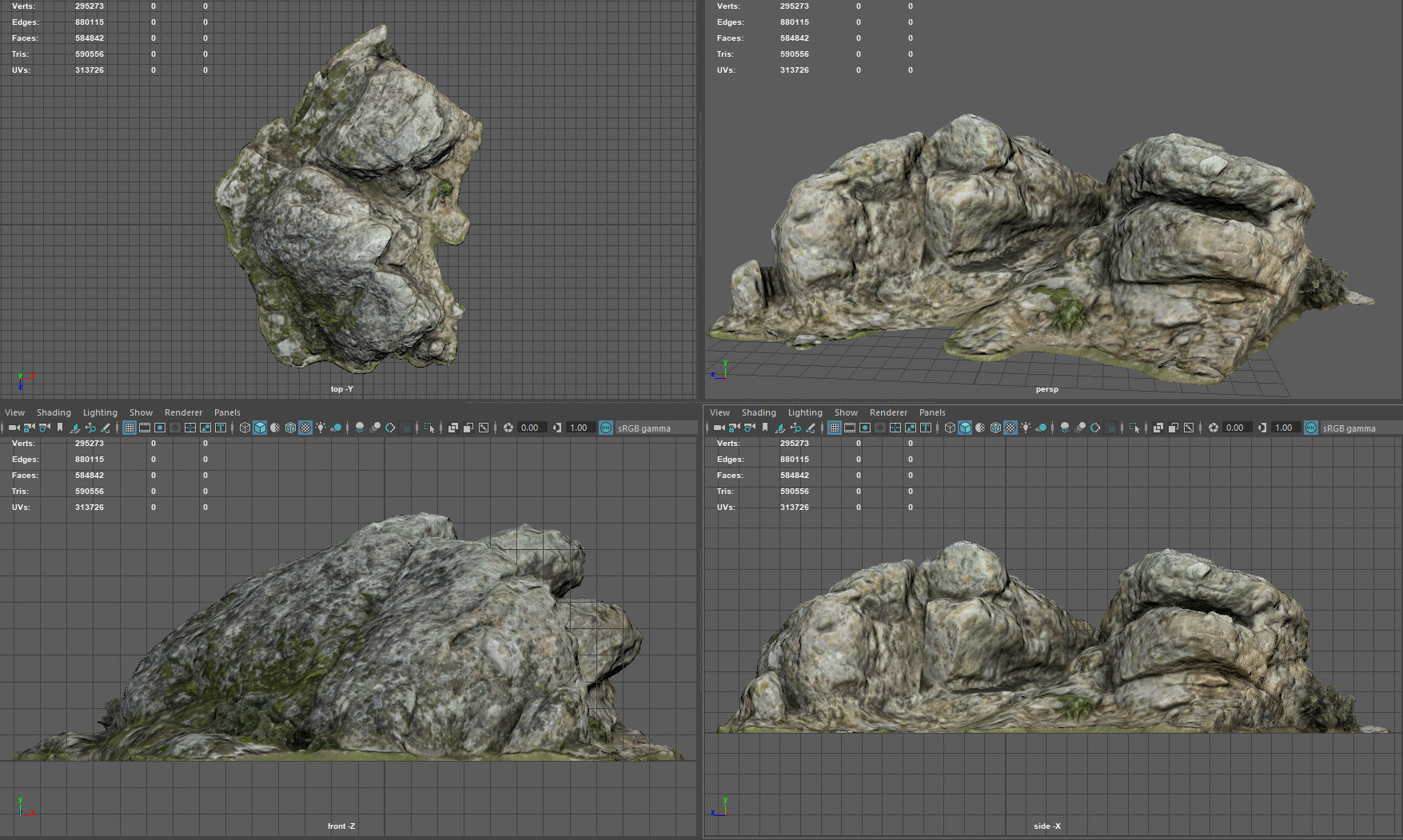 ROCK 33 Low-poly 3D model_7