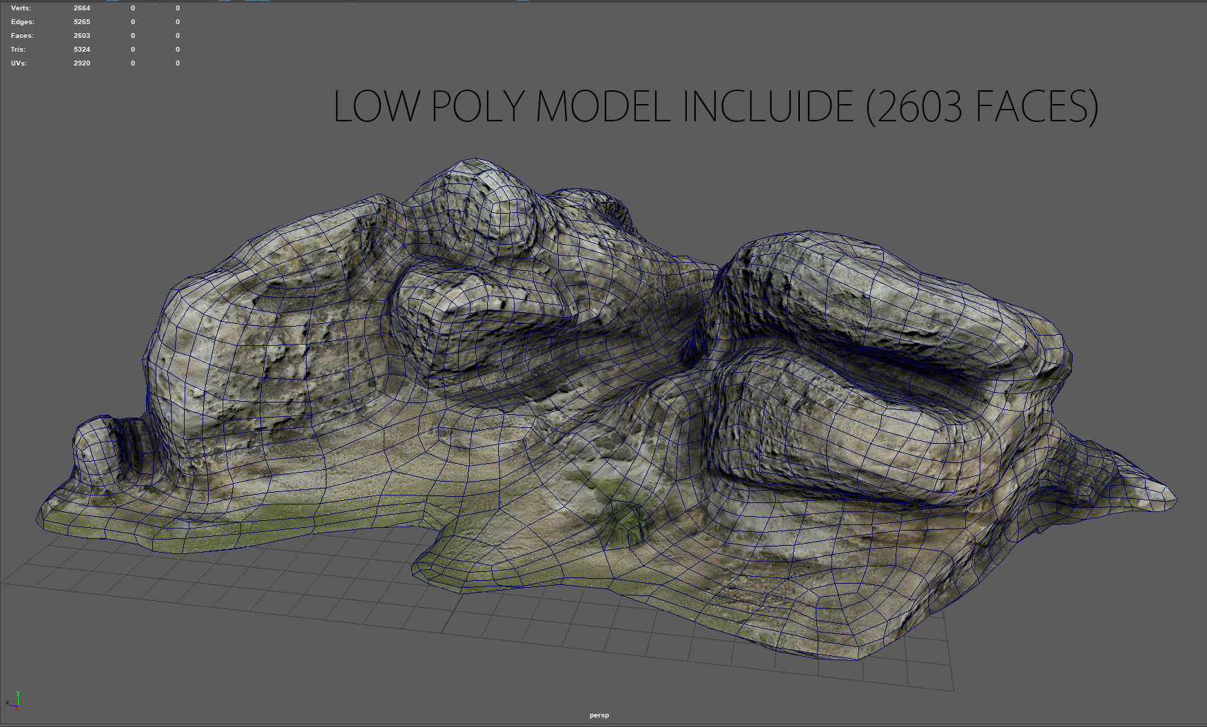 ROCK 33 Low-poly 3D model_10