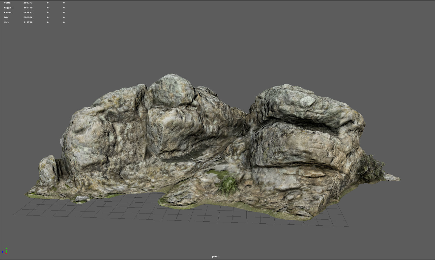 ROCK 33 Low-poly 3D model_4