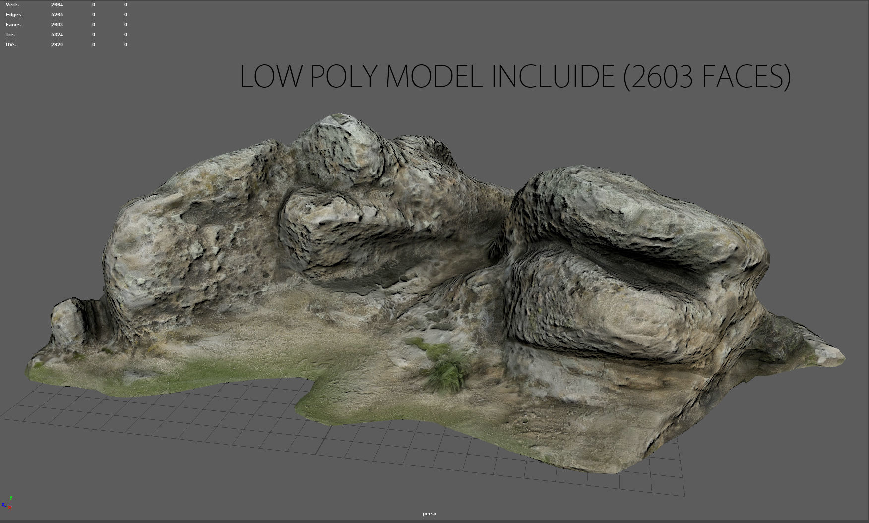 ROCK 33 Low-poly 3D model_11