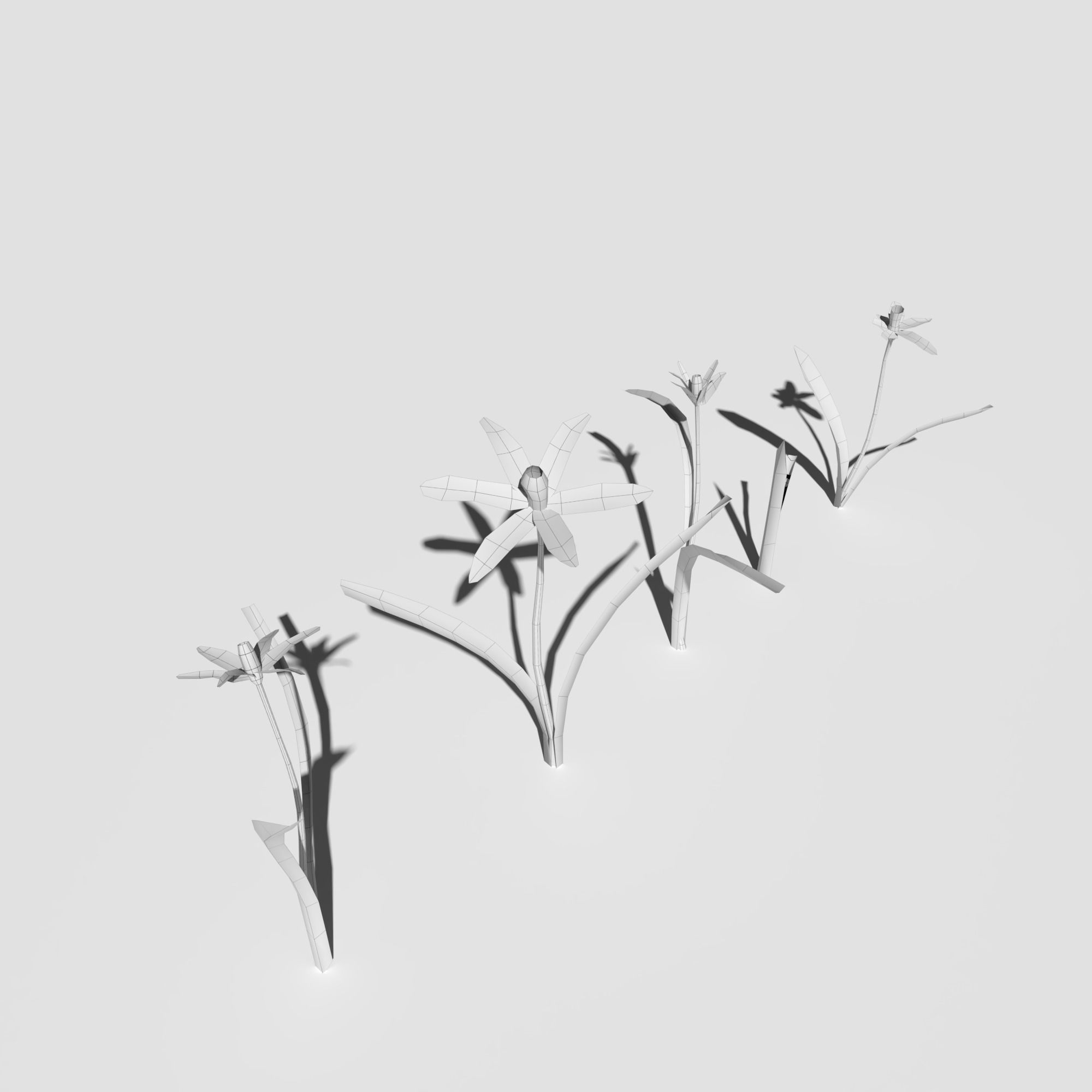 Wild Flower Plant Pack 3D model_44