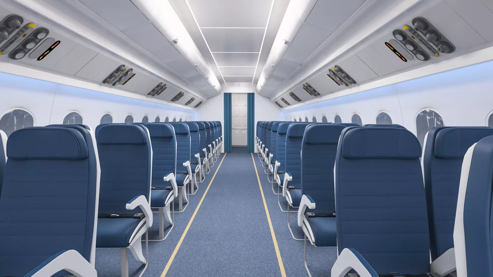 Airplane Cabin 3D model 3D model_0