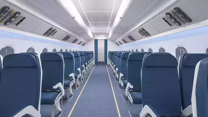 Airplane Cabin 3D model 3D model