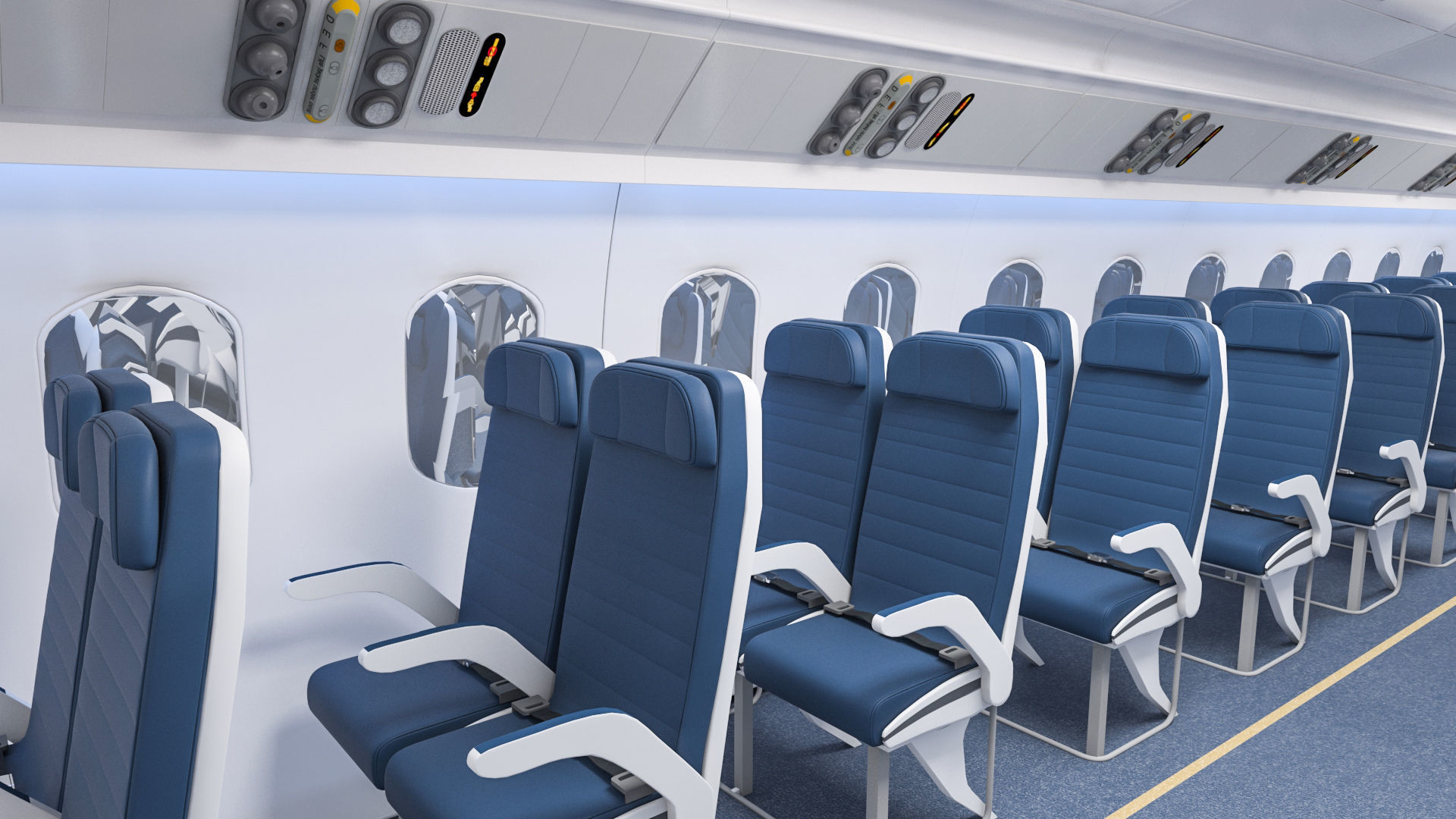 Airplane Cabin 3D model 3D model_3