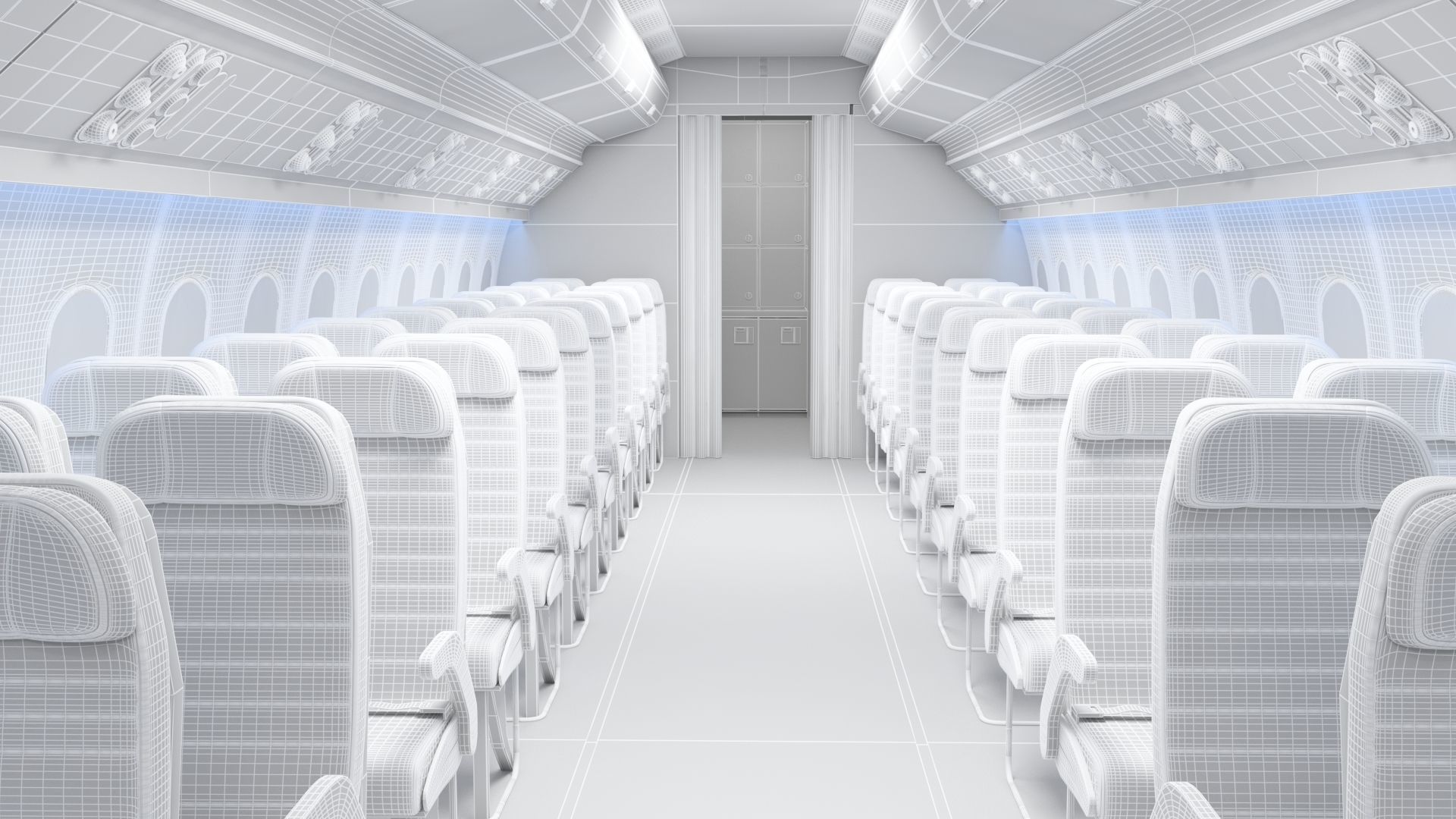Airplane Cabin 3D model 3D model_9