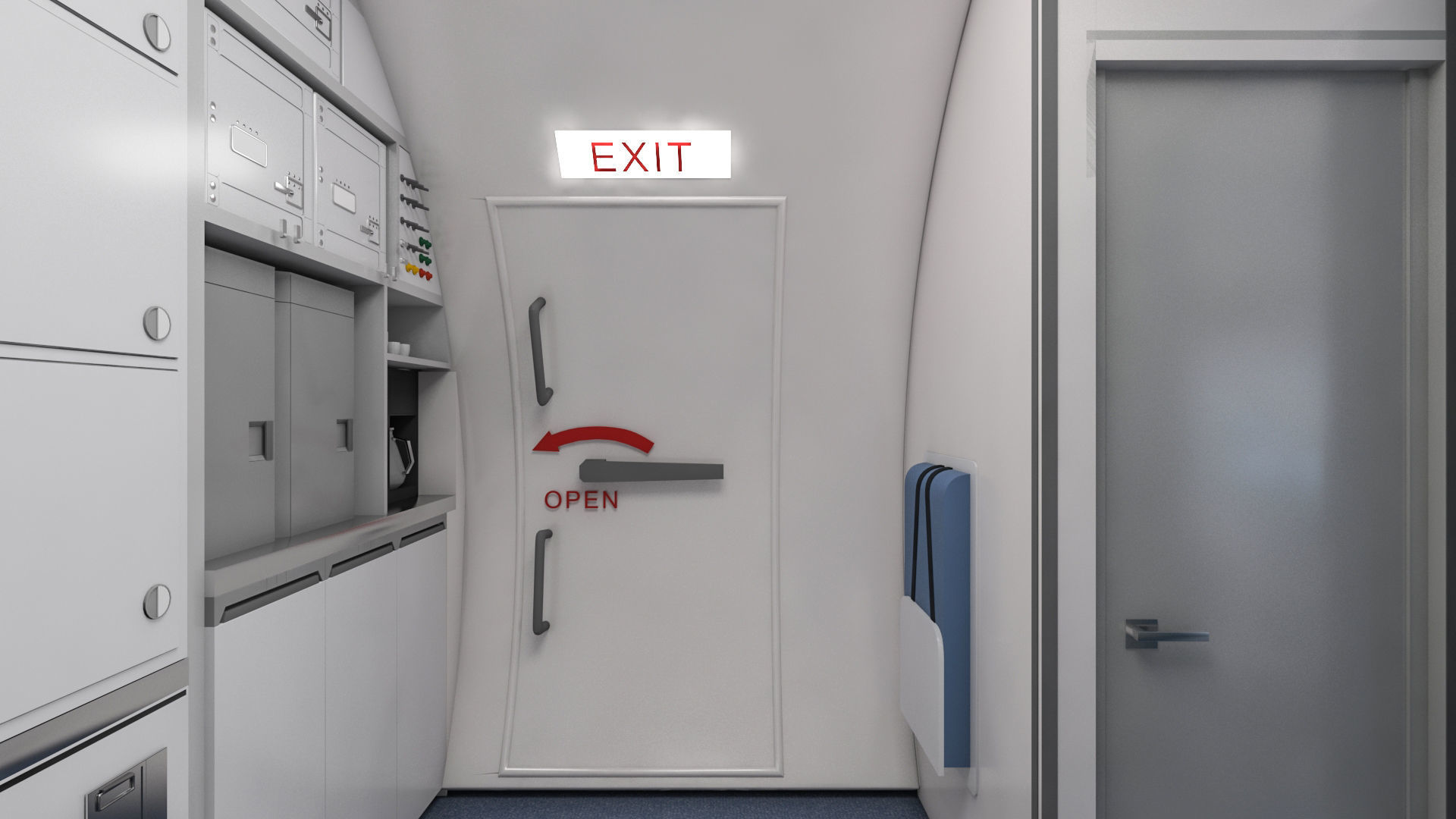 Airplane Cabin 3D model 3D model_8