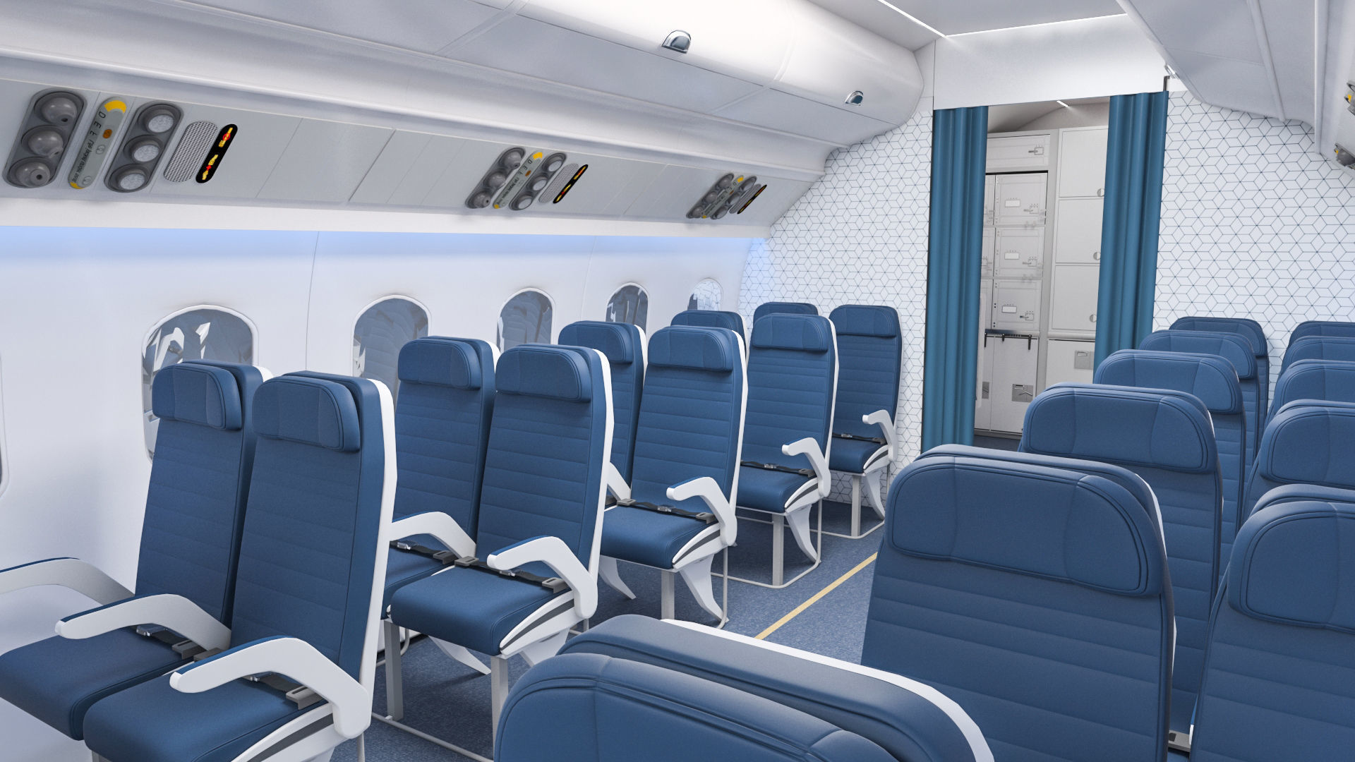 Airplane Cabin 3D model 3D model_4