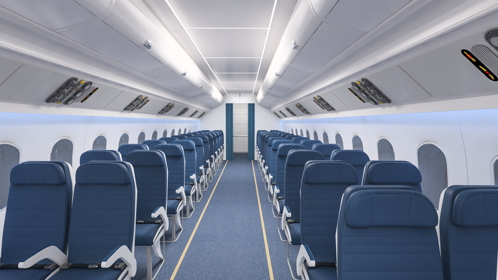 Airplane Cabin 3D model 3D model_2