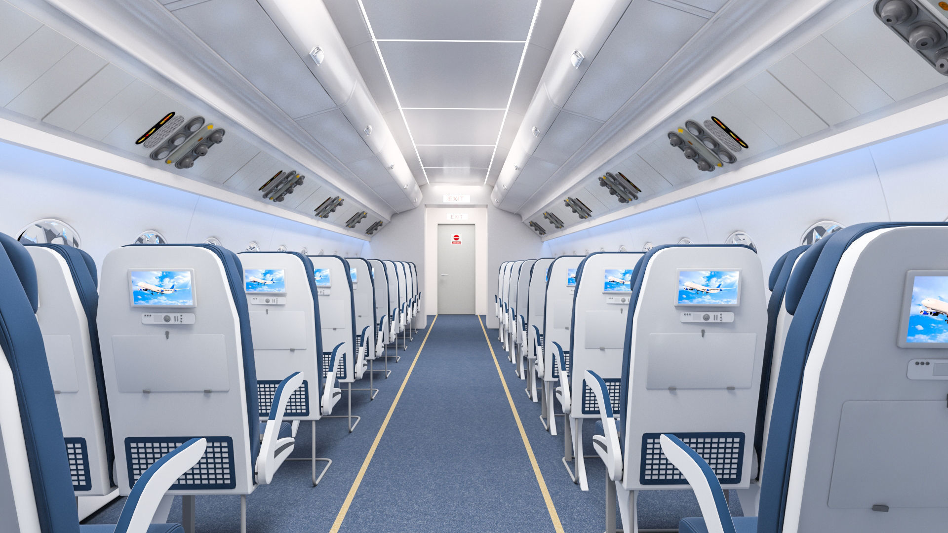 Airplane Cabin 3D model 3D model_1