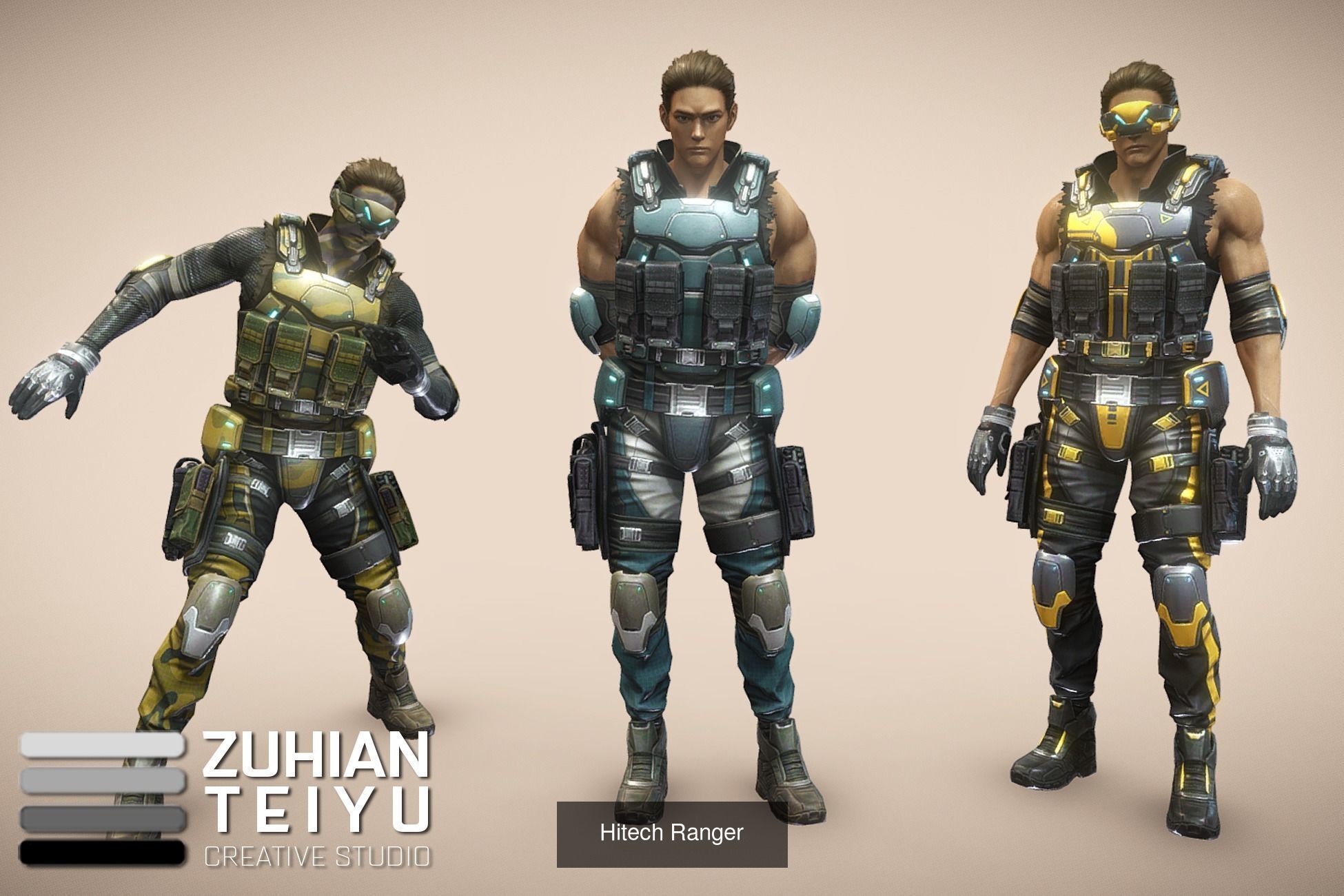 HiTech mass effect - female characters 3D Model Collection_1