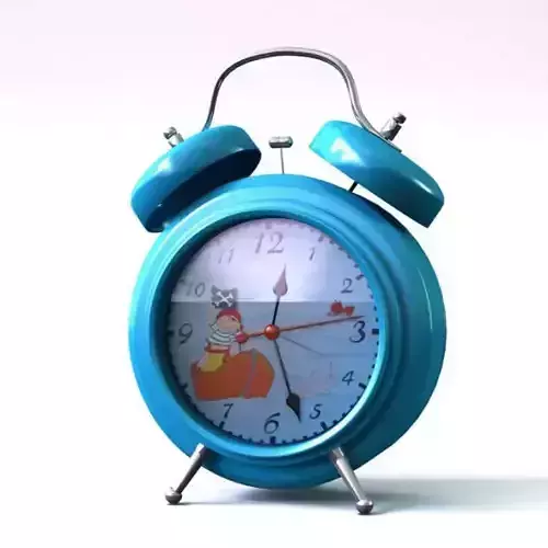 Blue twin bell alarm clock 19 am111