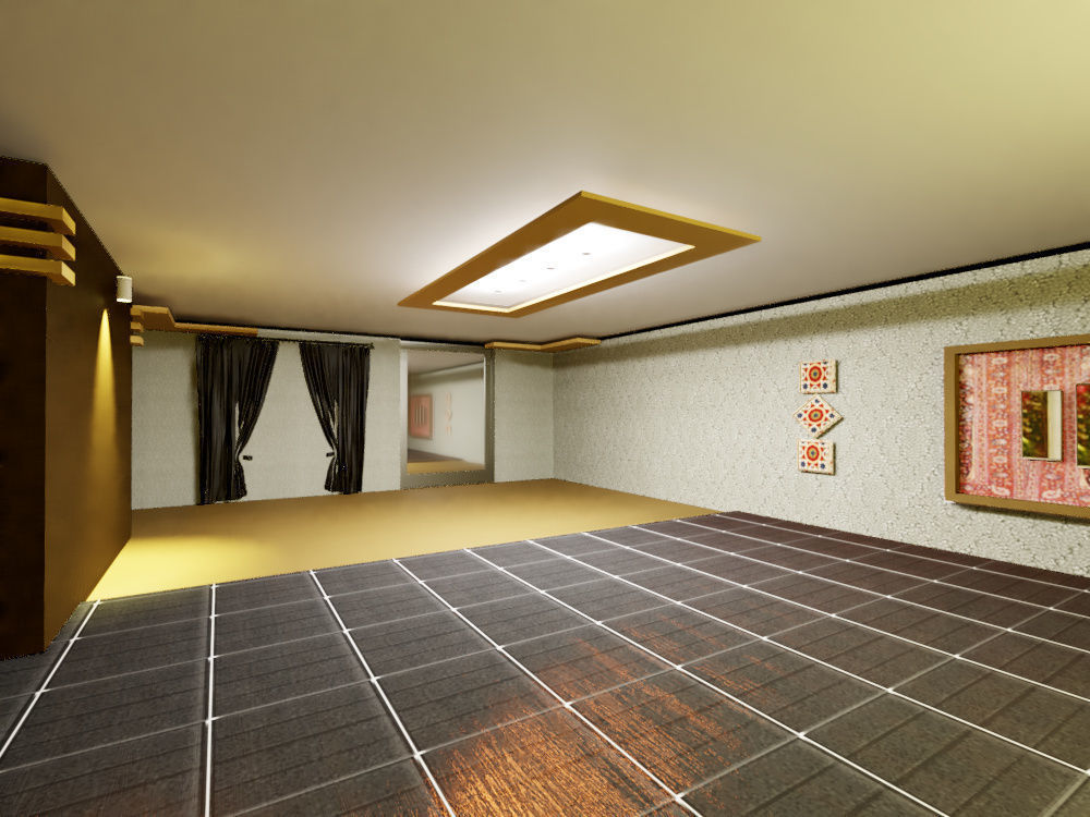living hall with kitchen 2020 3D model_10