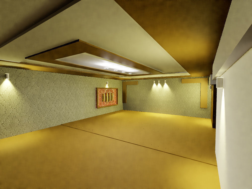 living hall with kitchen 2020 3D model_7