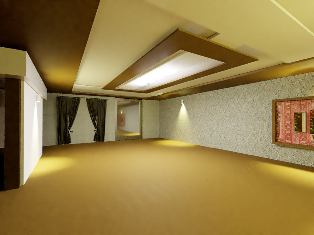 living hall with kitchen 2020 3D model_4