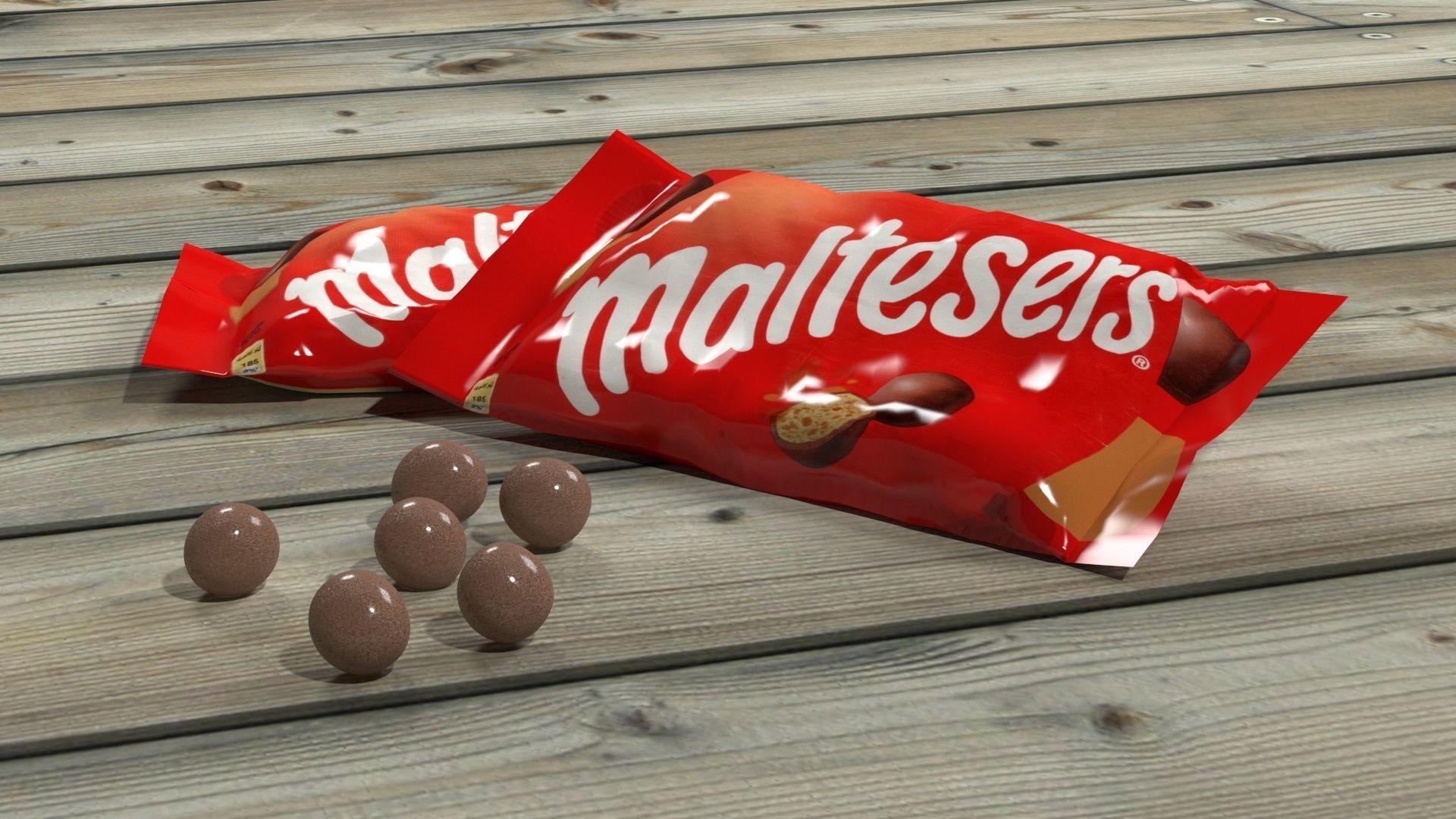 Maltesers paper bag 3D model_1