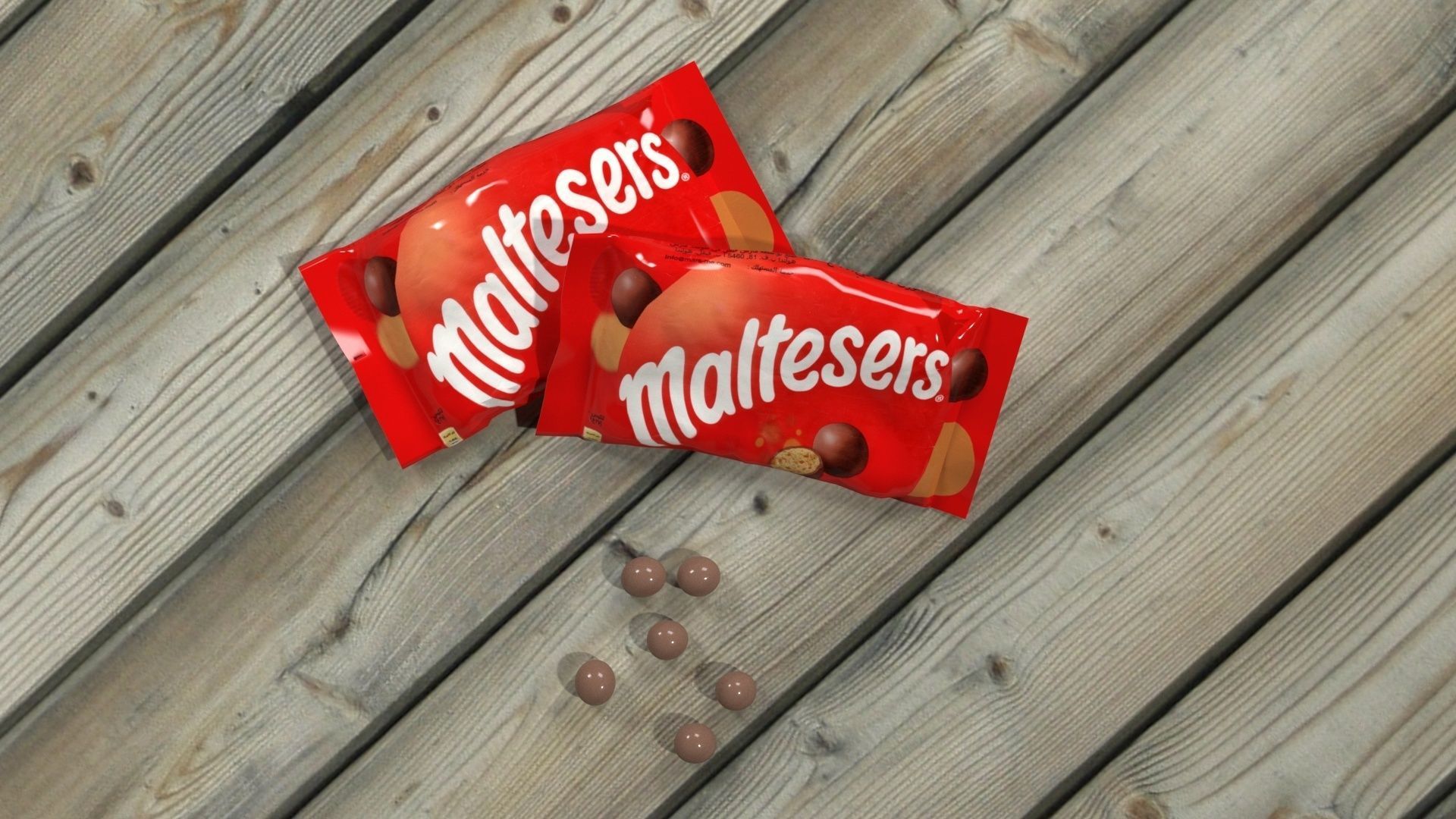 Maltesers paper bag 3D model_2
