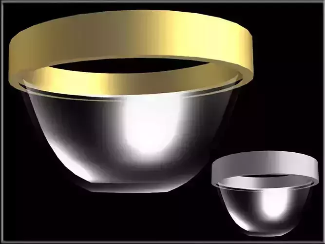 Metal Line Bowl Glass