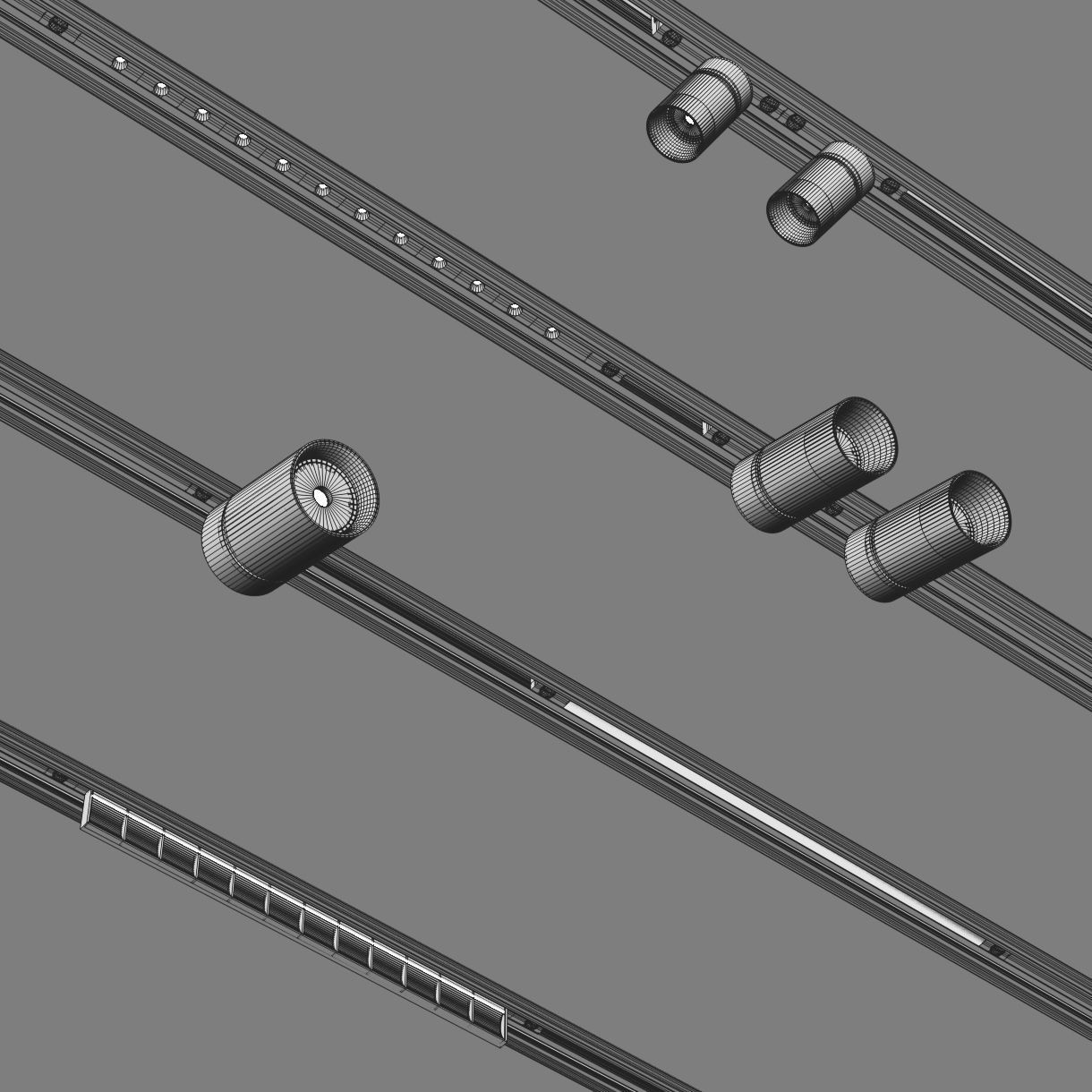 Reggiani set lighting fixtures 3D model_5