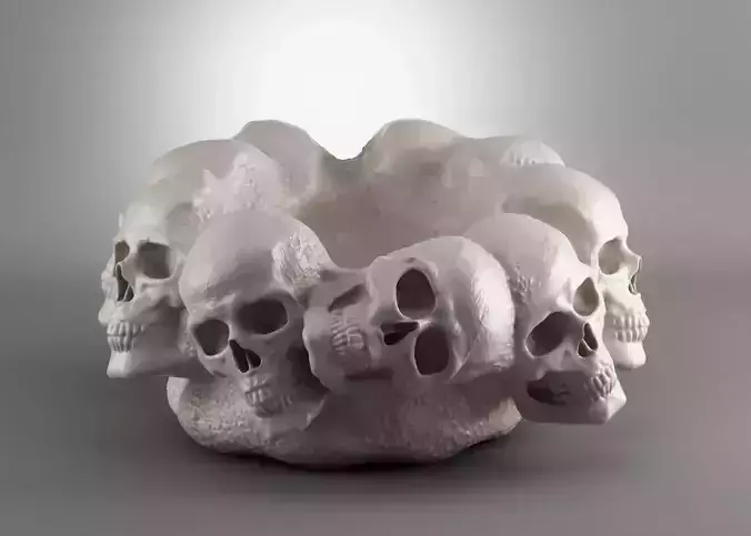 Skull Ashtray 3d print model 3D print model