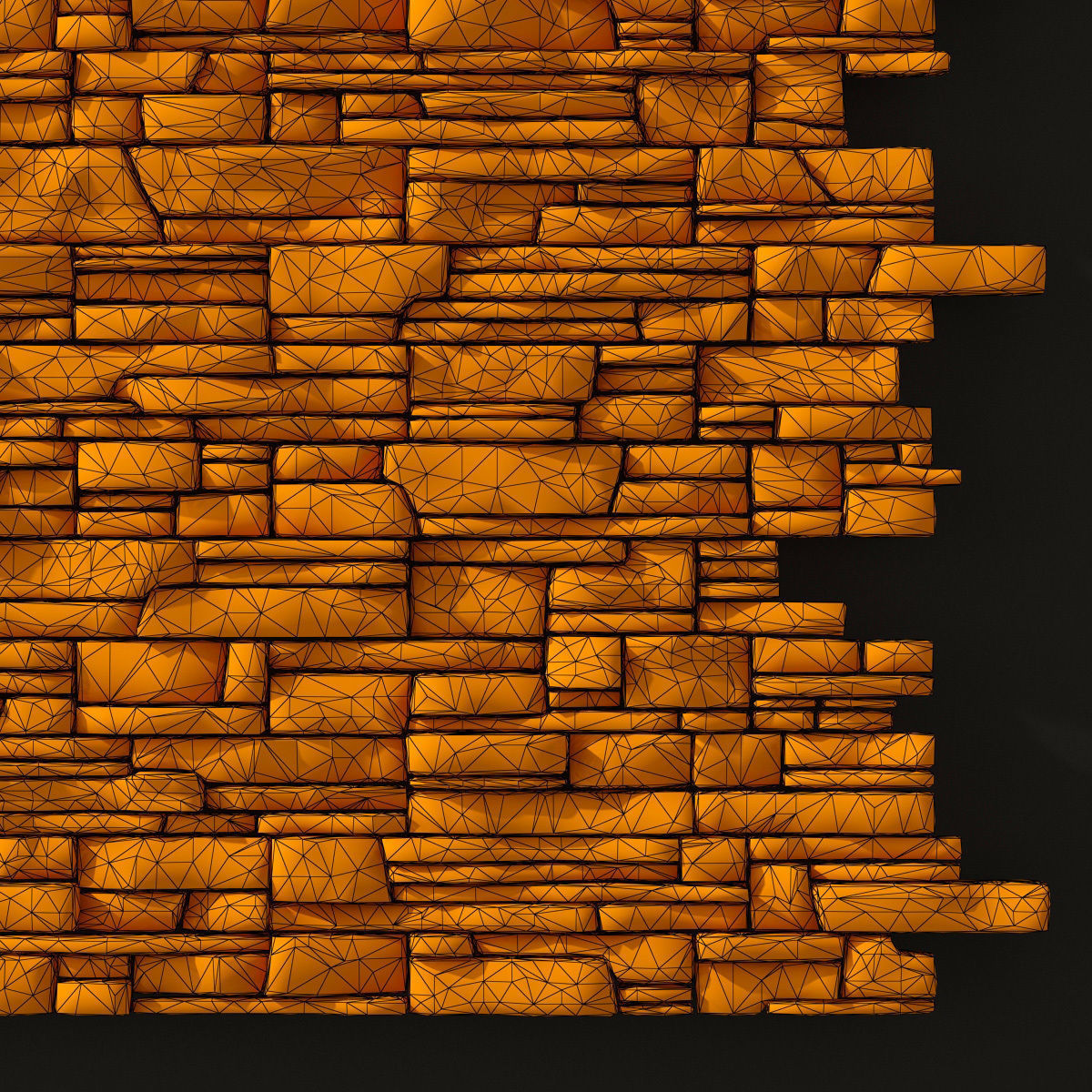 Wall clincer rock brick n3 3D model_19