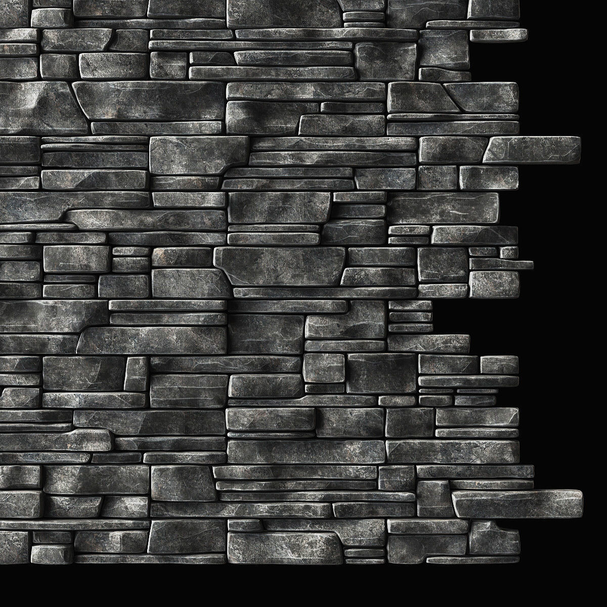 Wall clincer rock brick n3 3D model_17