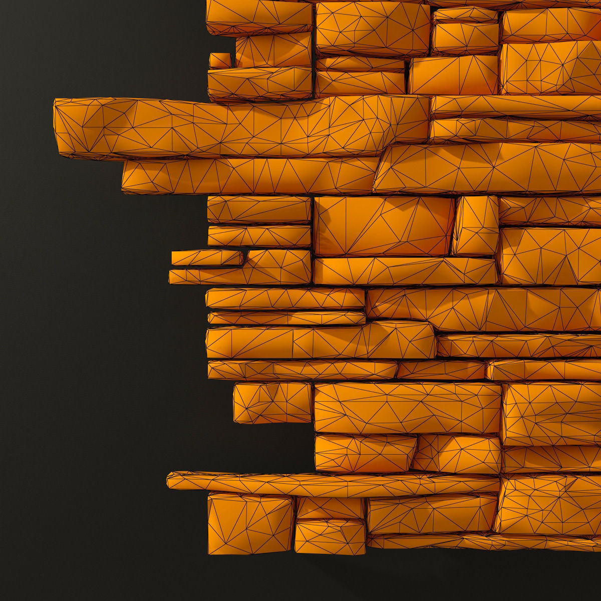 Wall clincer rock brick n3 3D model_29