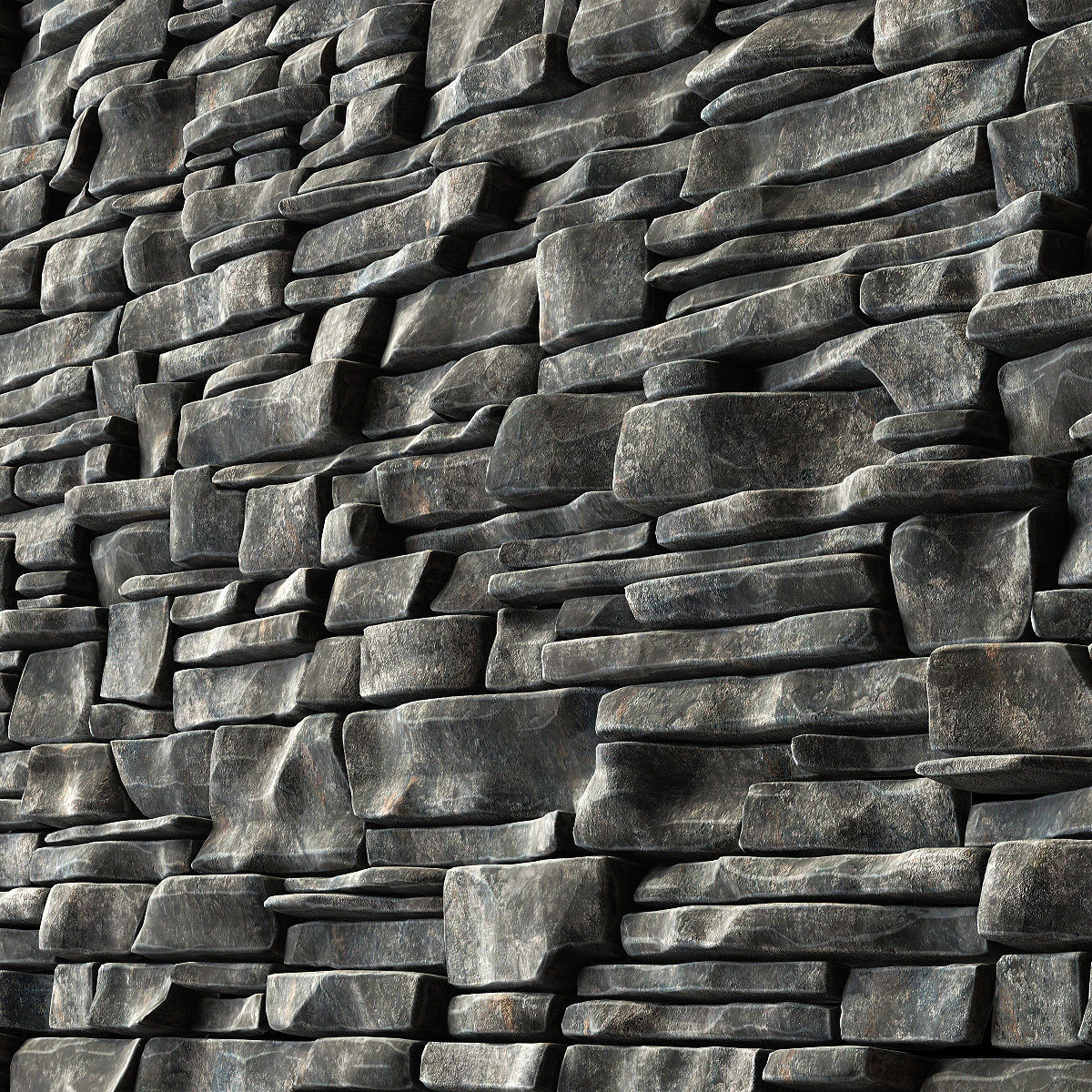 Wall clincer rock brick n3 3D model_11