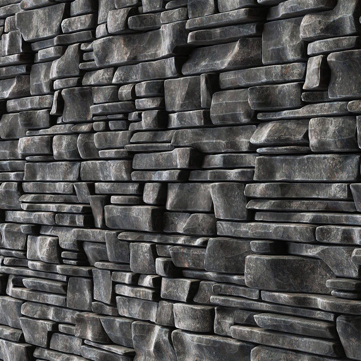 Wall clincer rock brick n3 3D model_9