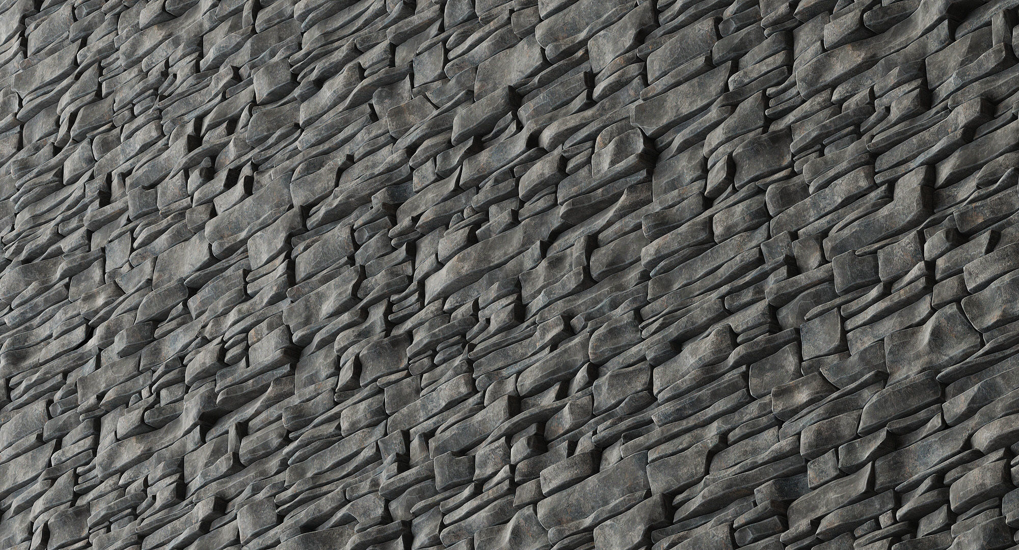 Wall clincer rock brick n3 3D model_1