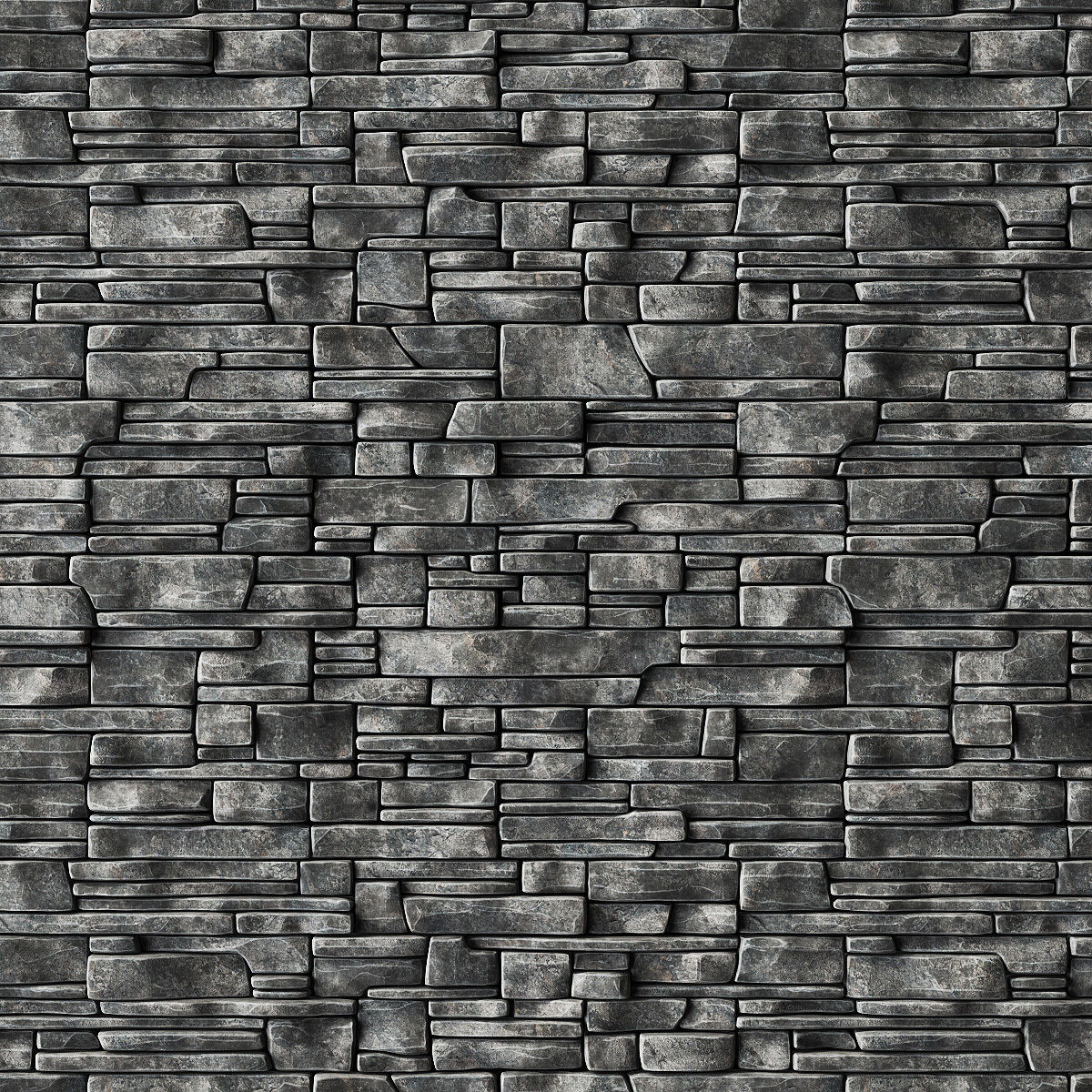 Wall clincer rock brick n3 3D model_4